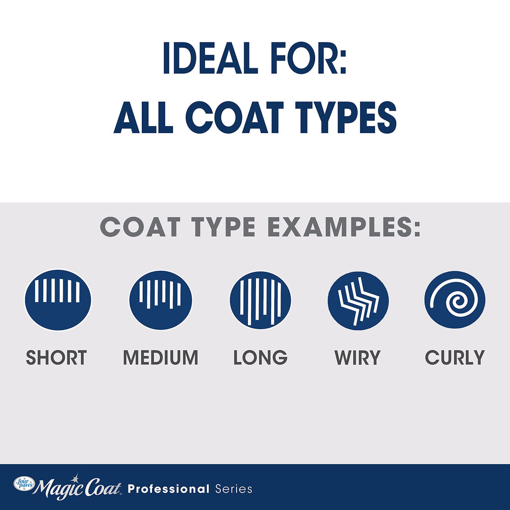 Four Paws Love Glove deshedding hair on plush coat removes shed fur effectively.