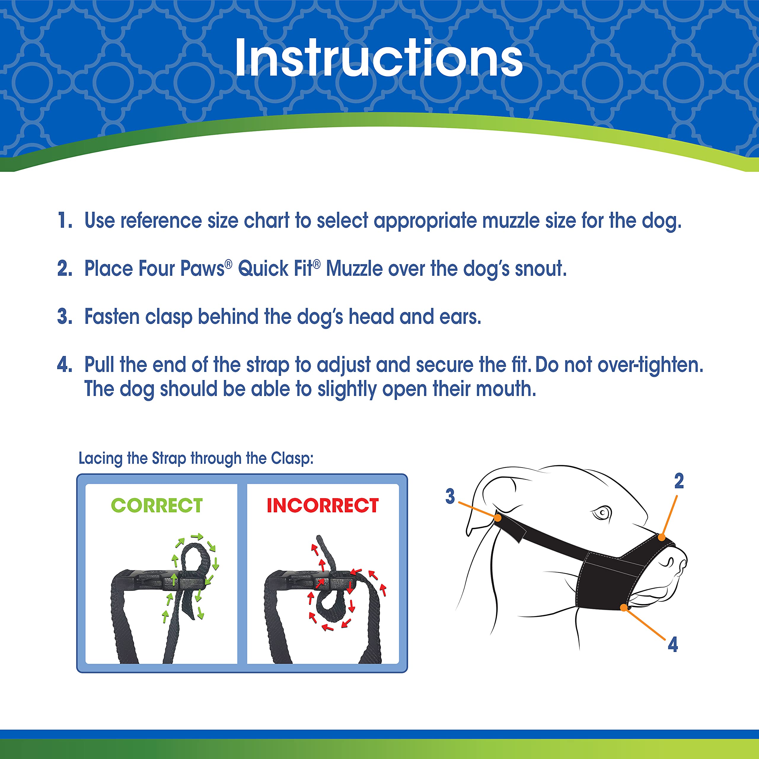 Four Paws Walk-About secure-fit image demonstrates sturdy nylon and minimal buckles.