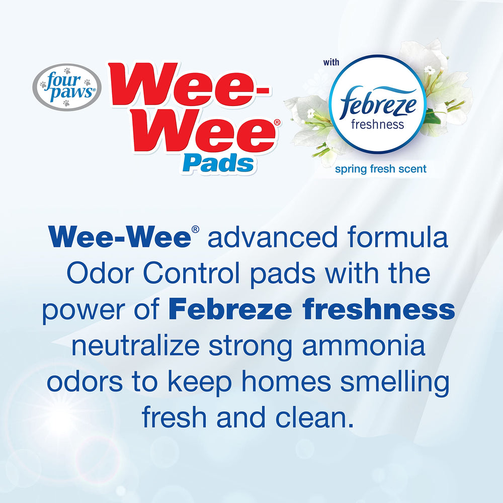 Four Paws Wee-Wee 7-layer leak-proof technology protects floors during training.