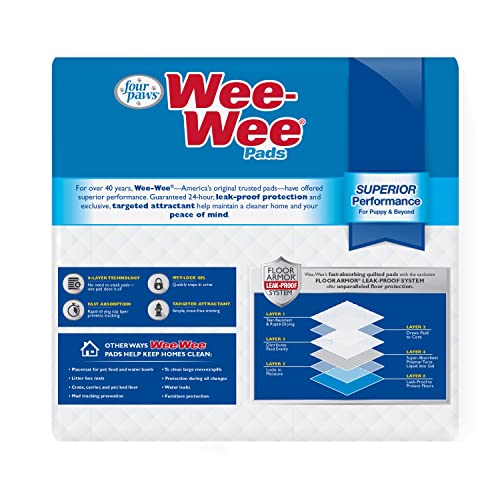 Four Paws Wee-Wee dog housebreaking aid for easy indoor training.