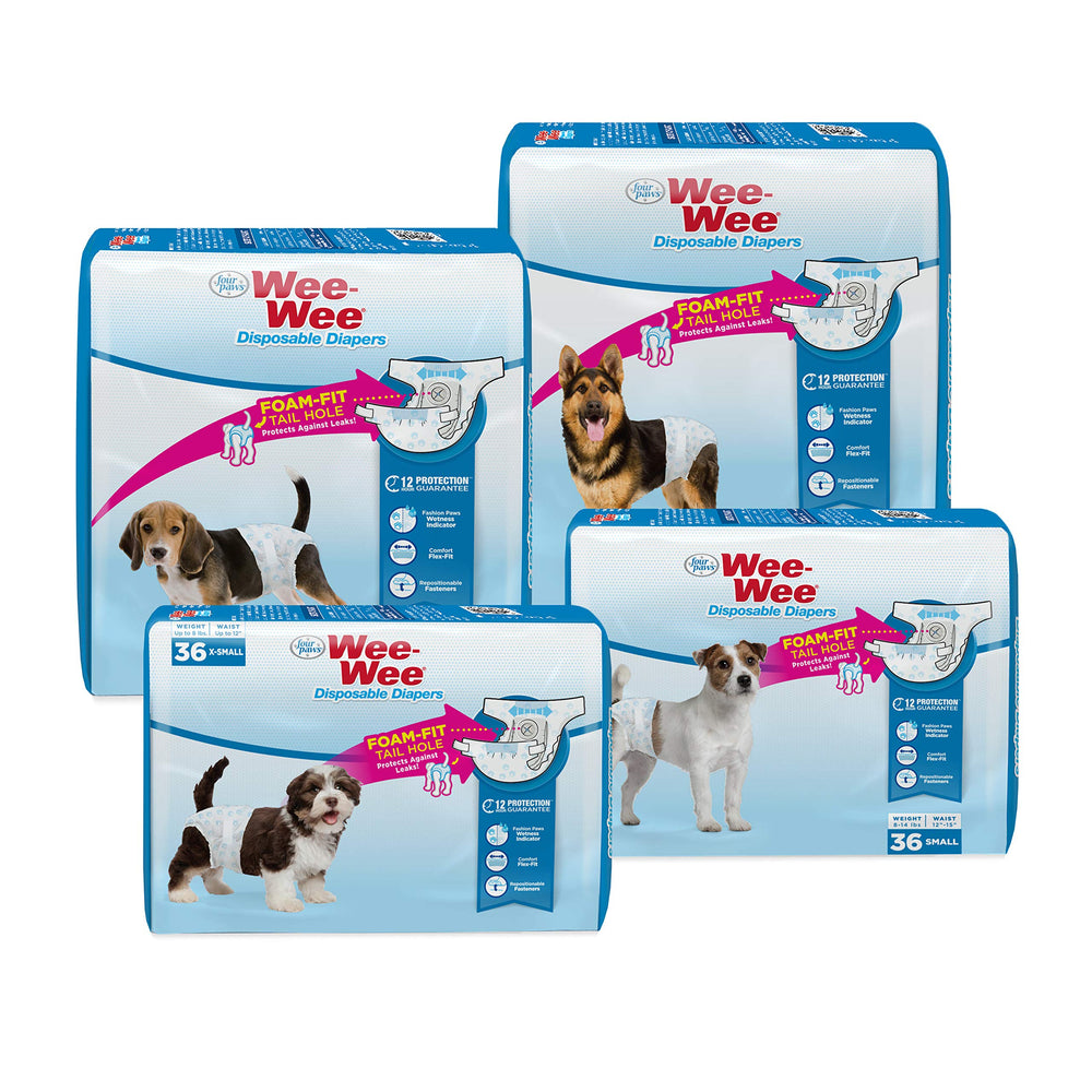 Four Paws Wee-Wee for dogs in season or incontinence offers practical protection.