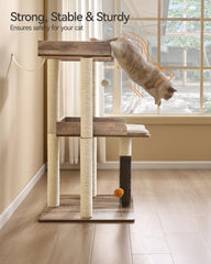 FourFurPets anti-slip base with anti-tip kit improves climbing safety.