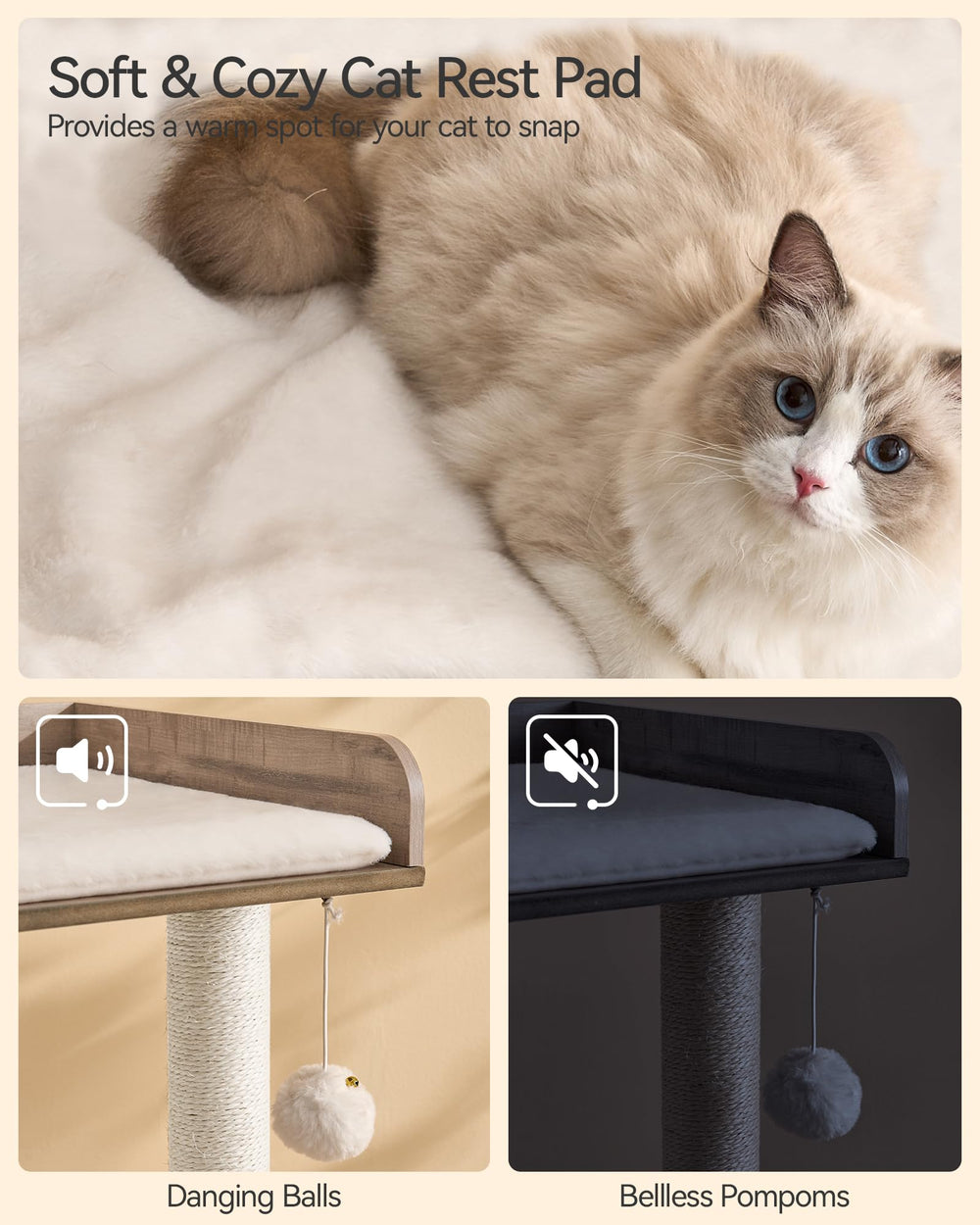 FourFurPets removable cushions simplify cleaning and color changes.
