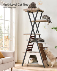FourFurPets cat tree private apartments provide cozy hideaways for multiple cats