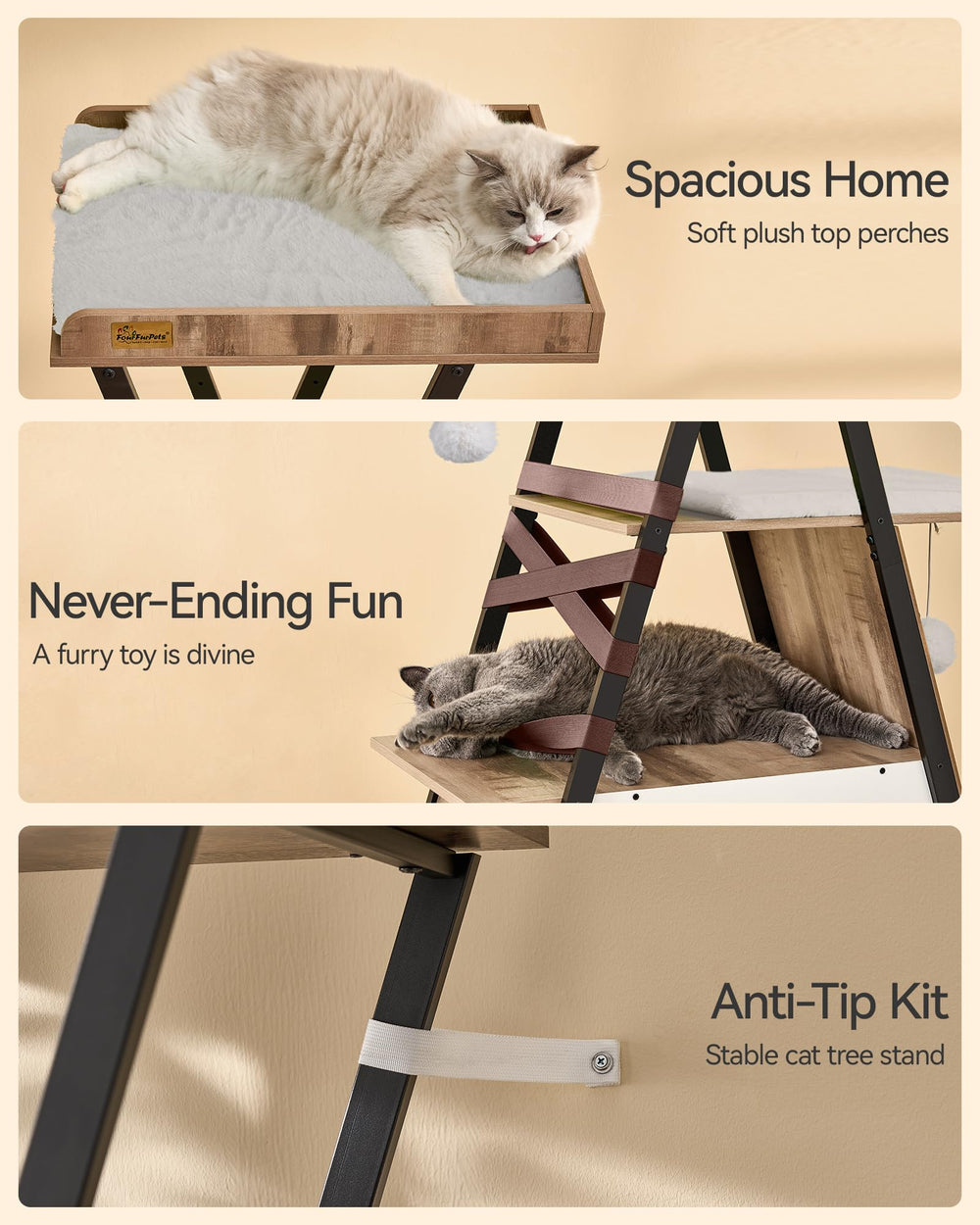 FourFurPets removable cushions simplify cleaning and maintenance