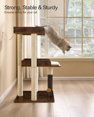 FourFurPets cat tree with anti-slip base and anti-tip kit for safety