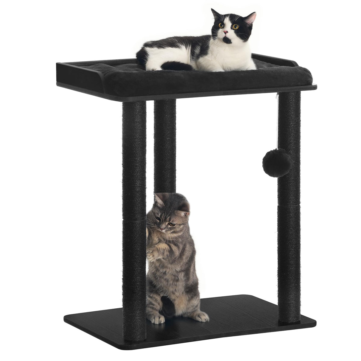 FourFurPets cat tree large-platform offers ample lounging space for cats.