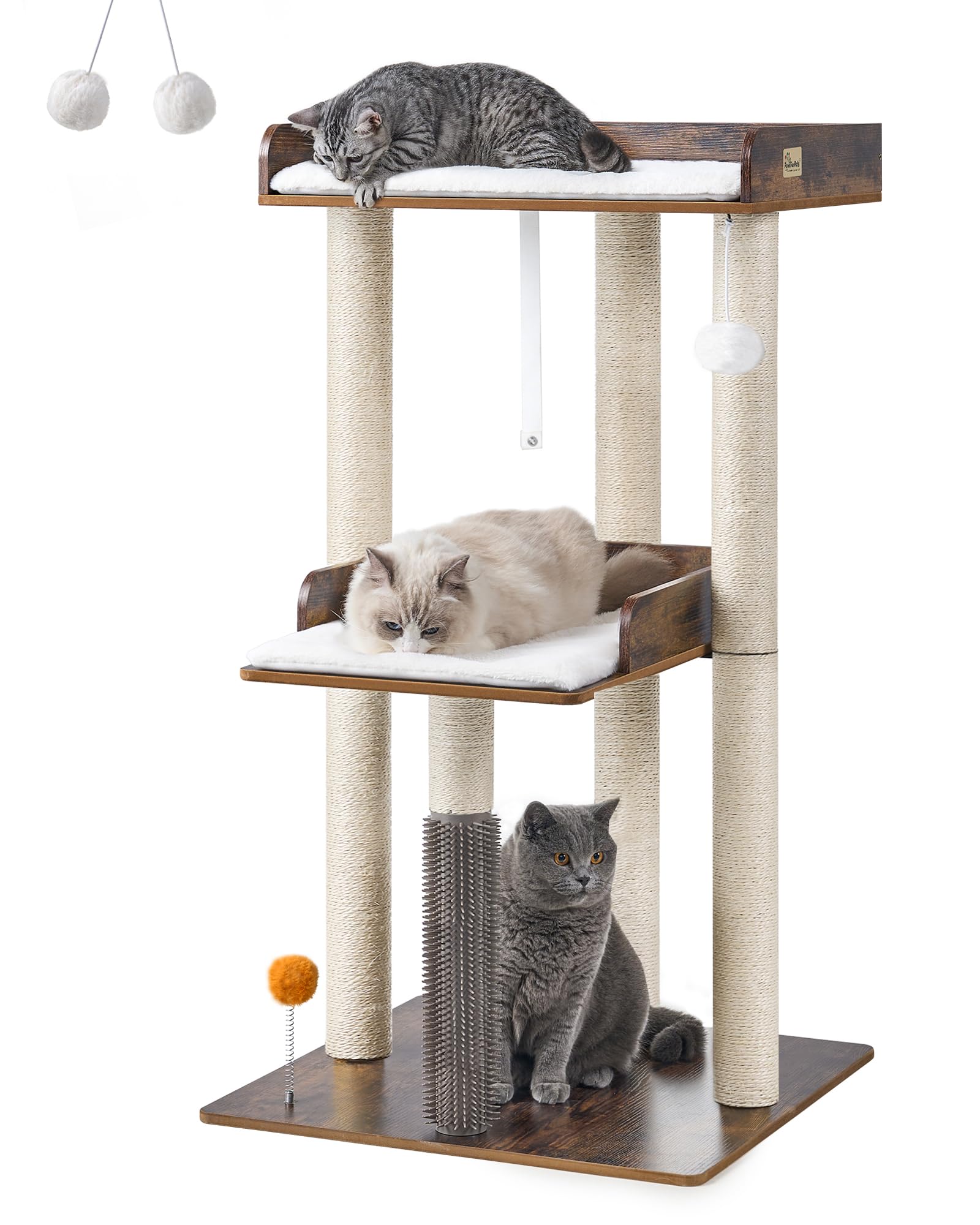 FourFurPets cat tree oversized platform lounging for large indoor cats