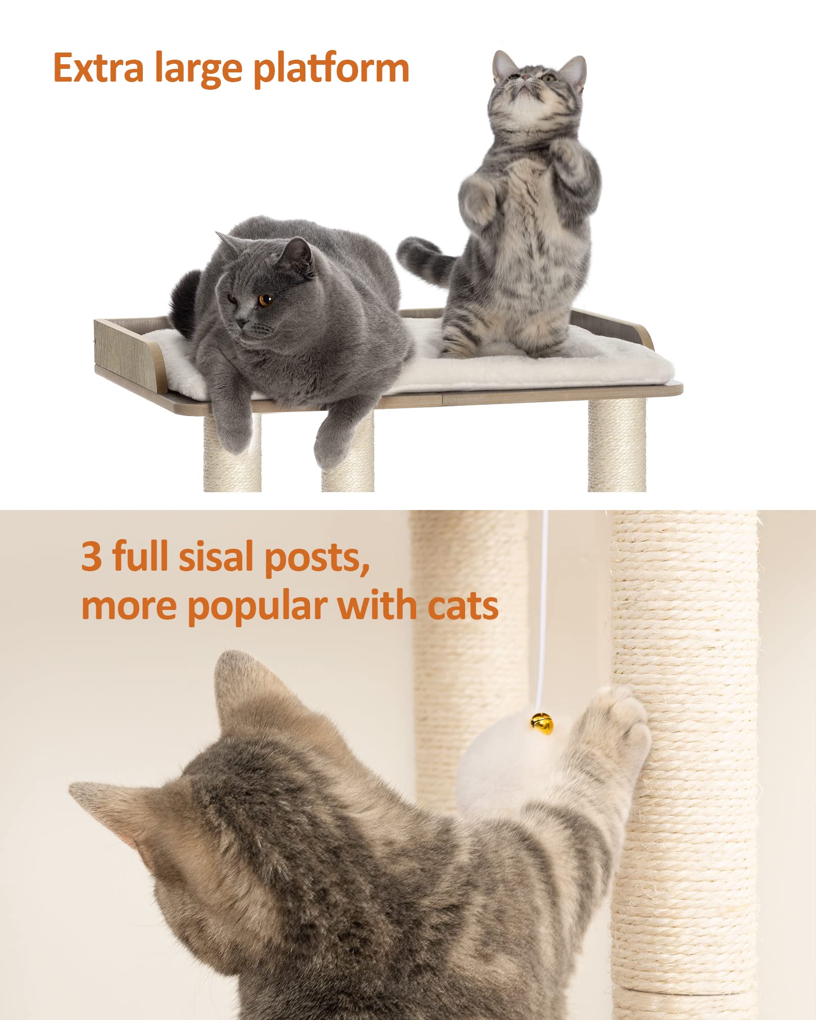 FourFurPets cat-tree-removable-cushion-pads makes cleaning simple and surfaces tidy.