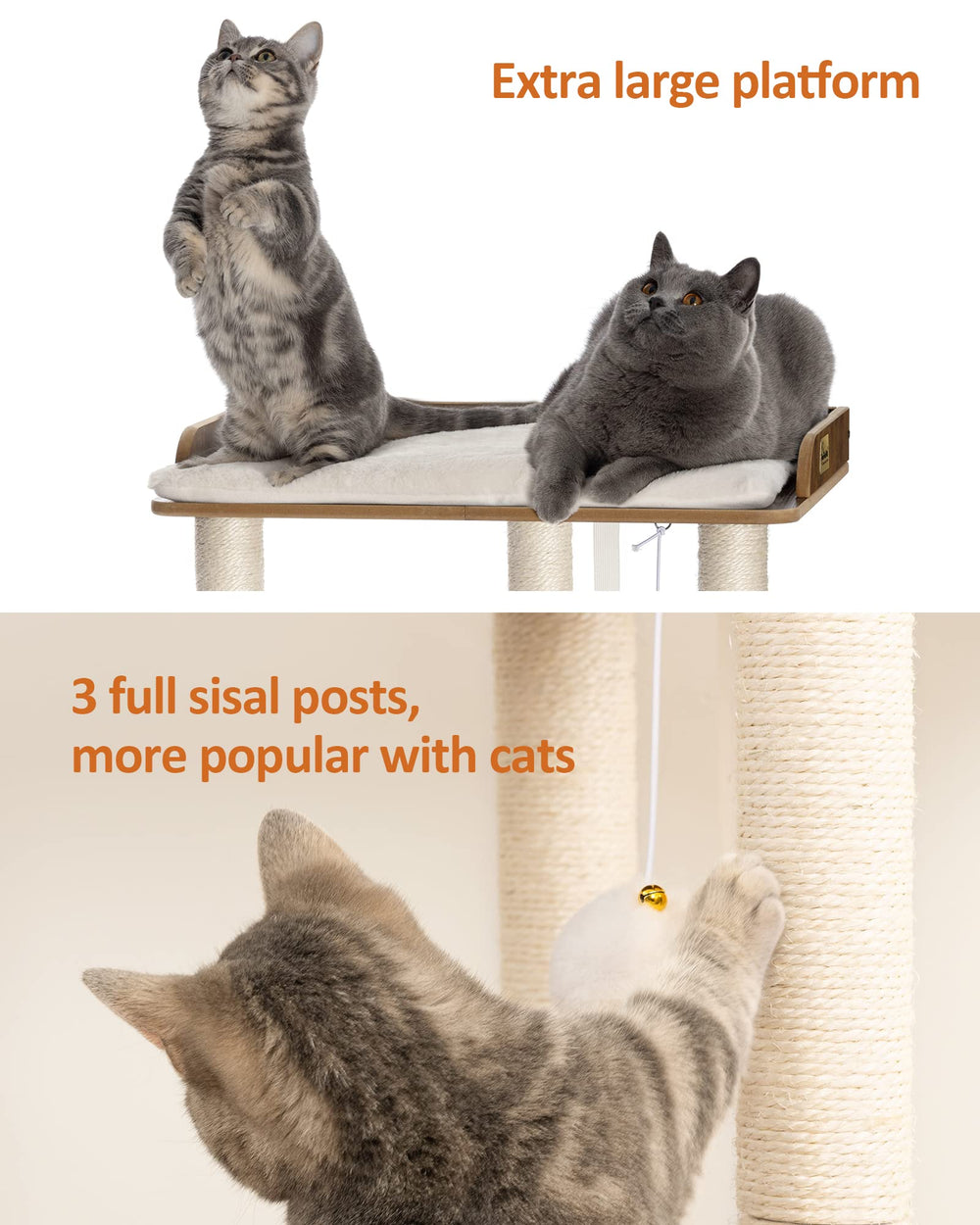 fourfurpets cat tree removable pads simplify cleaning and maintenance