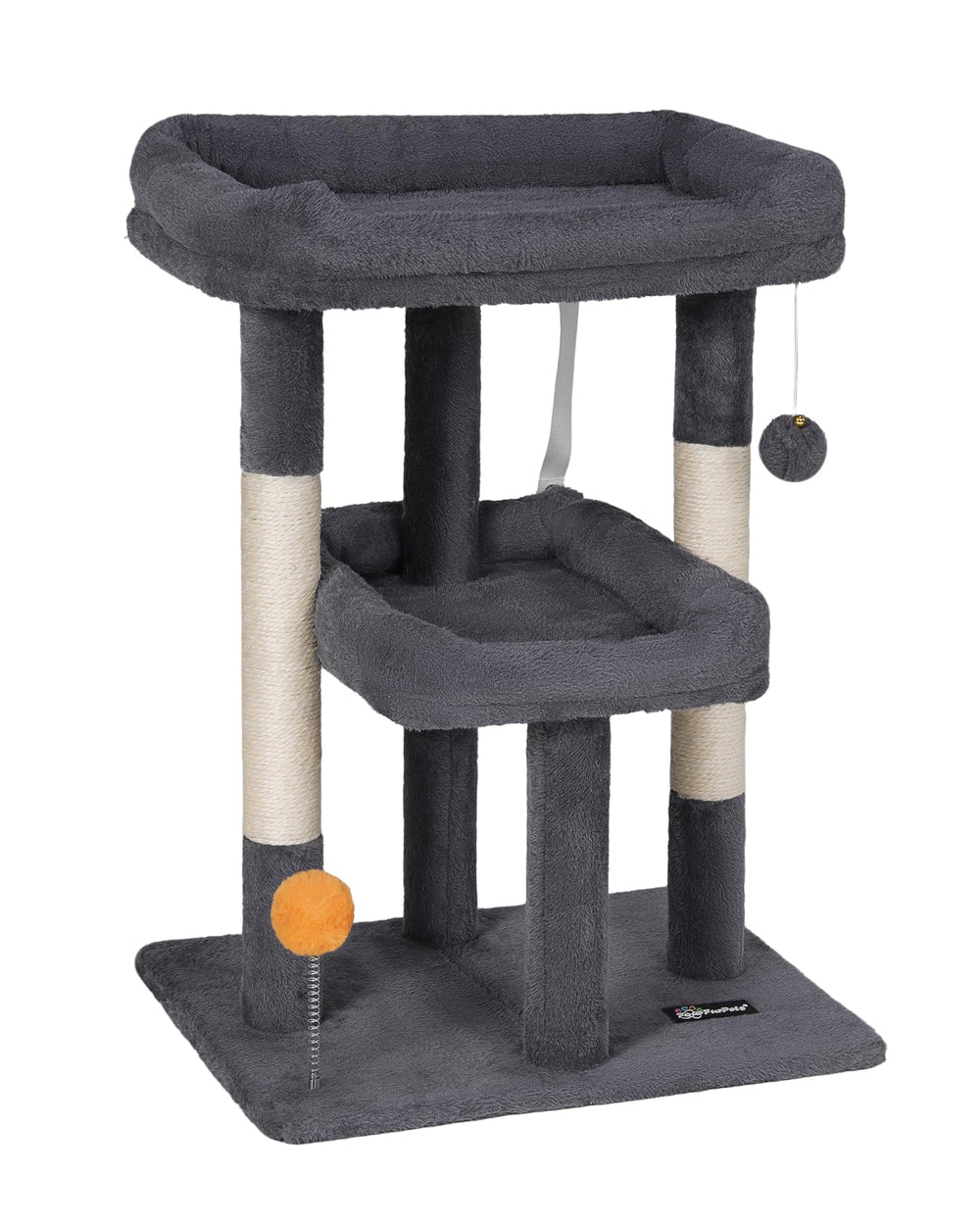 FourFurPets cat tree sisal pole gives satisfying scratching to protect furniture.