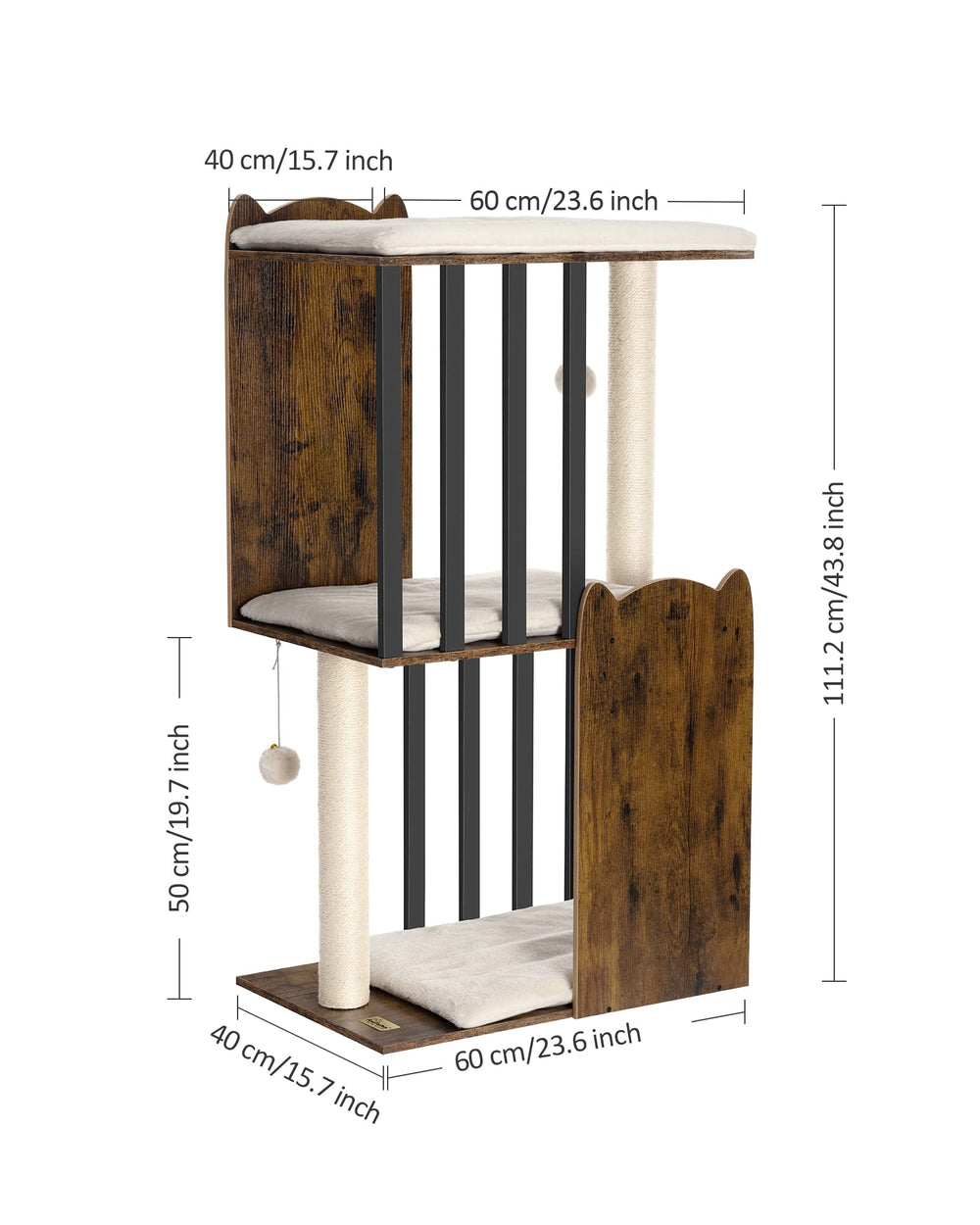 FourFurPets easy-assembly design enables quick setup with universal screws.