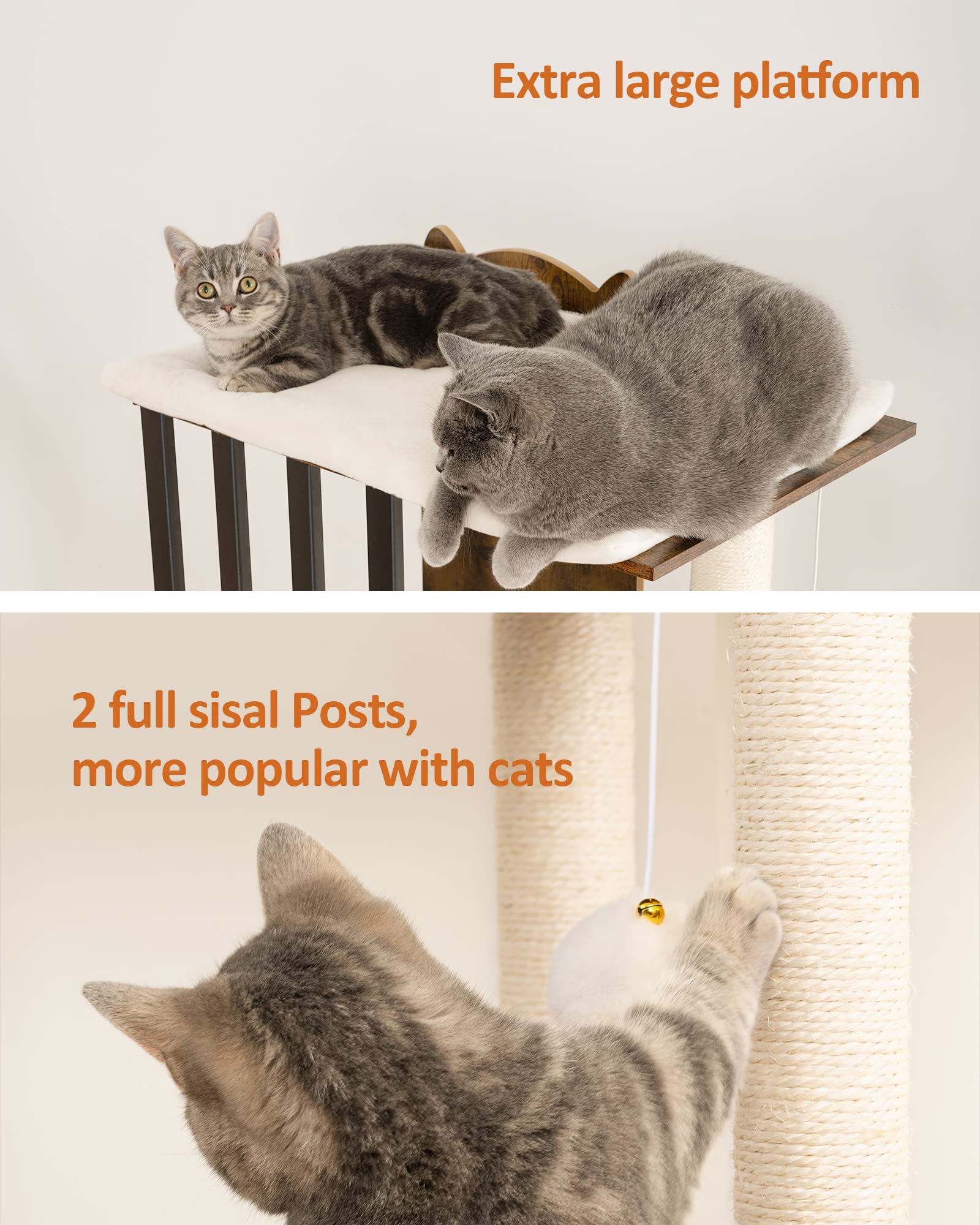FourFurPets removable pads on platforms simplify cleaning after play sessions.