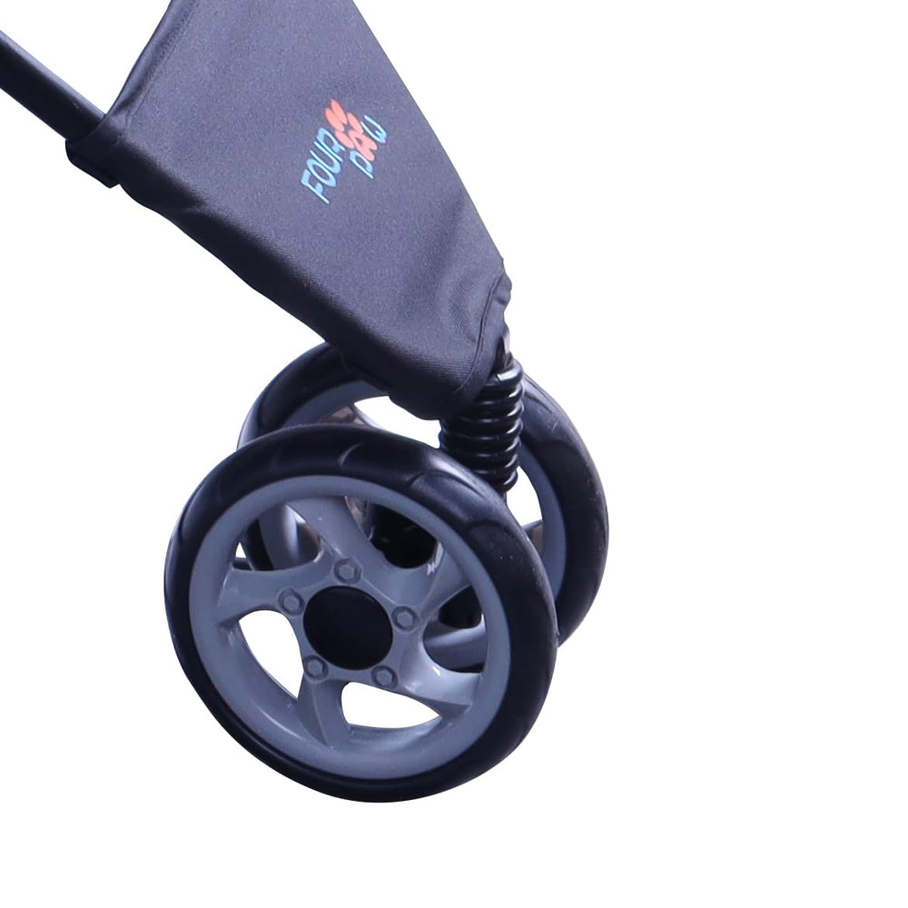 FOURPAW easy-fold one-touch mechanism simplifies setup and packing.