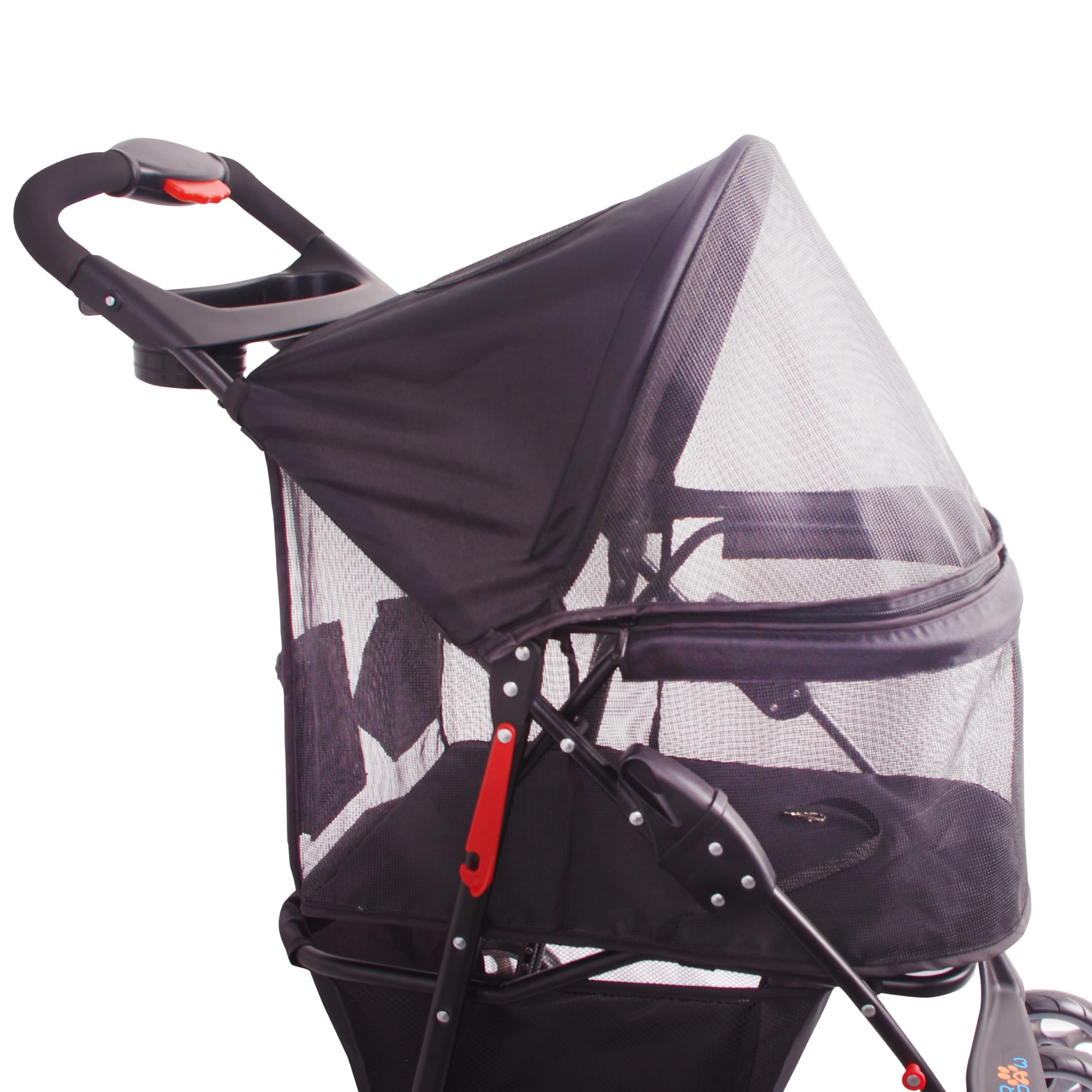 FOURPAW full-window stroller cup holder keeps drinks within reach during strolls