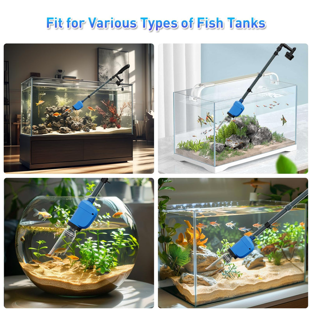 FOUSIUTIM 6-in-1 adjustable pole extended demonstrates versatile fit for various tank sizes.