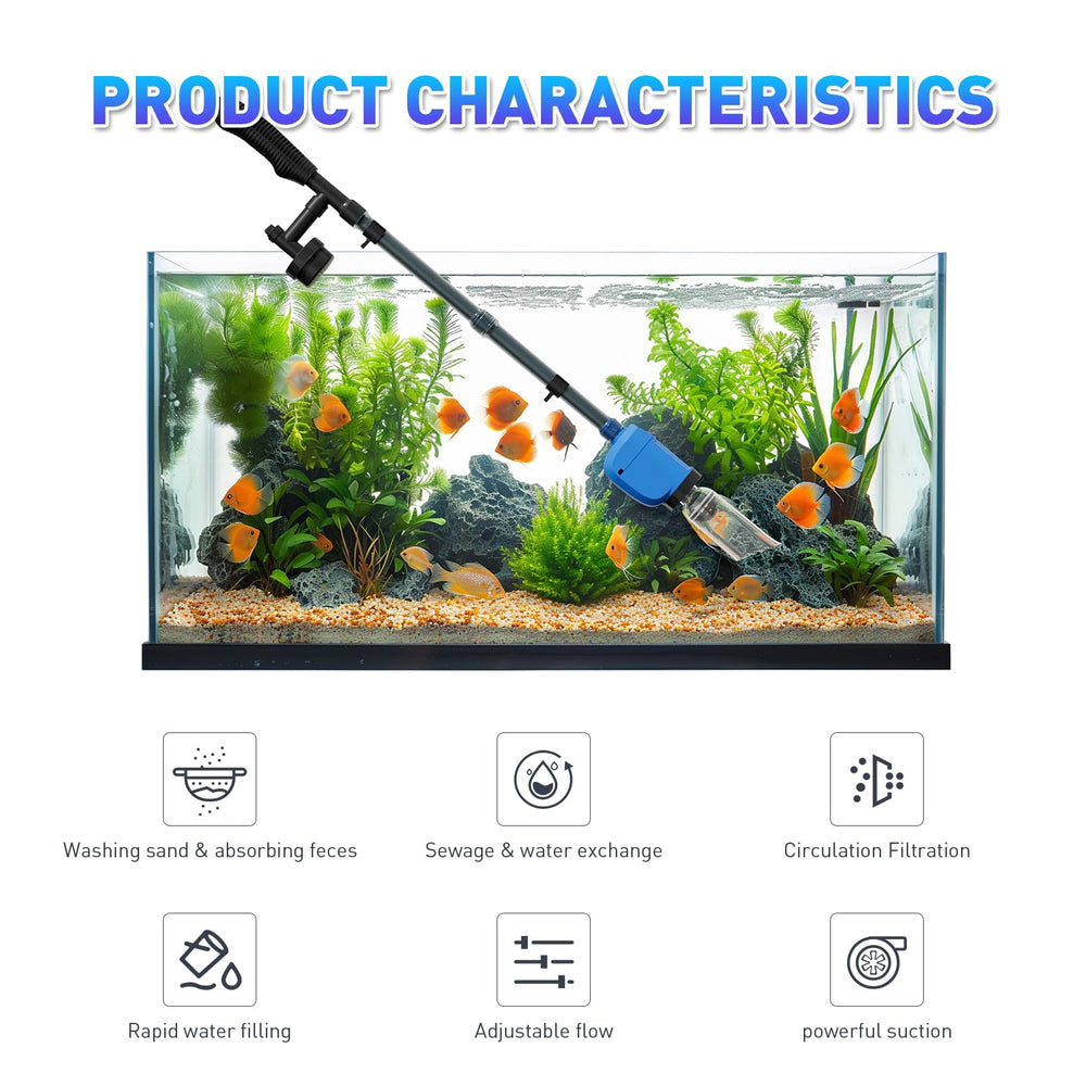 FOUSIUTIM 6-in-1 water-change attachment enables easy, spill-free water changes.
