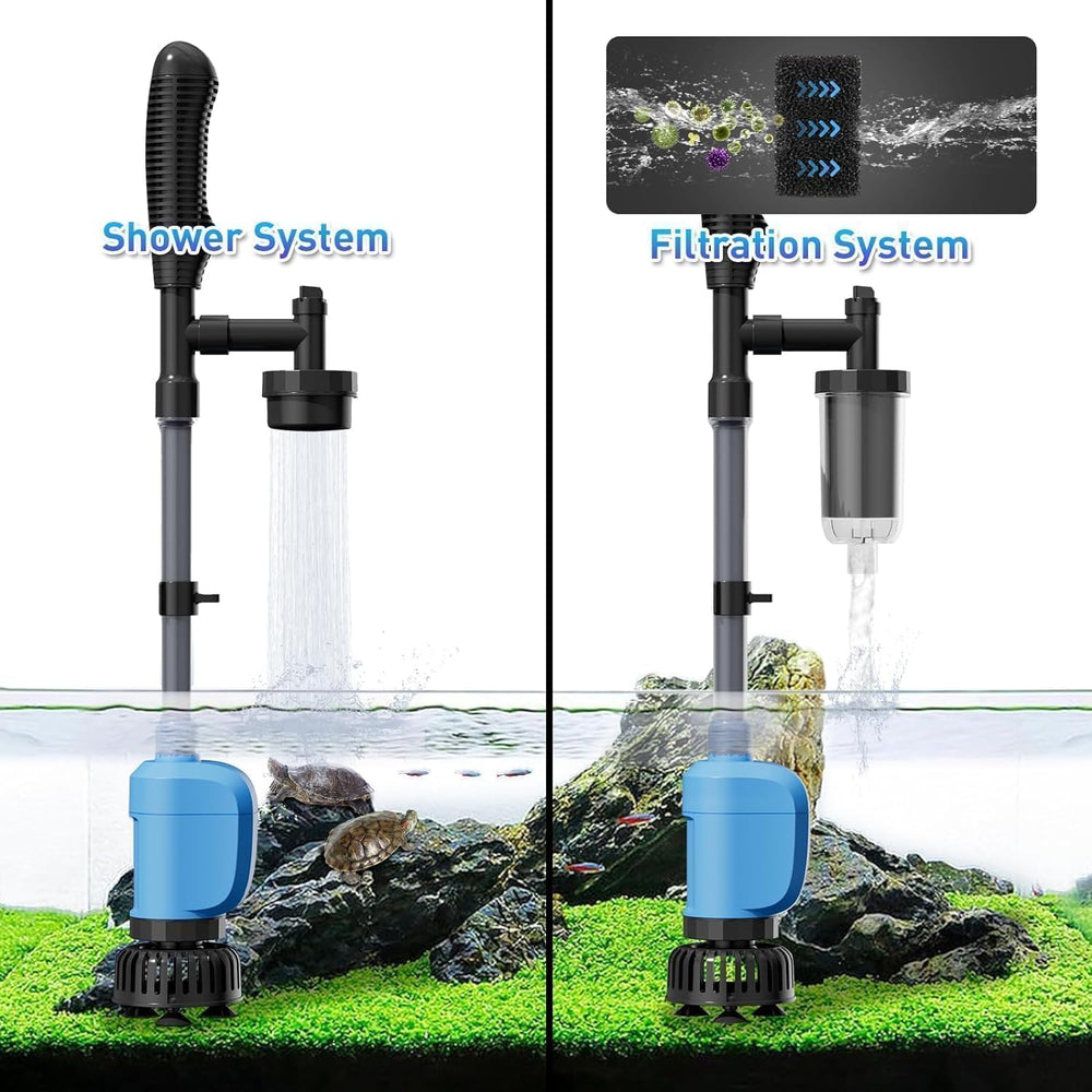FOUSIUTIM sand-washer extension reaching deep sand while protecting aquascape