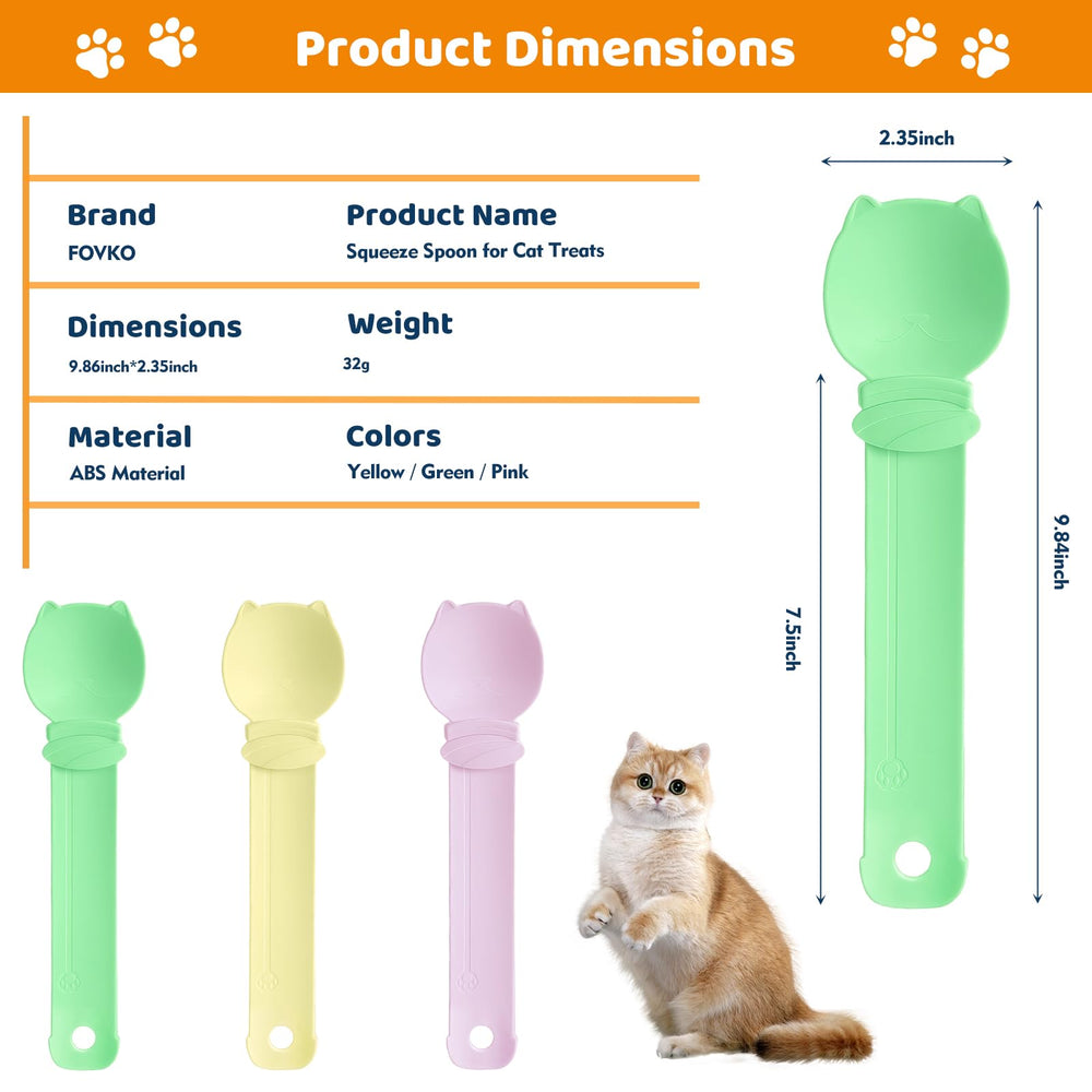 FOVKO Cat Treat Spoon Squeeze hanging for compact, organized storage