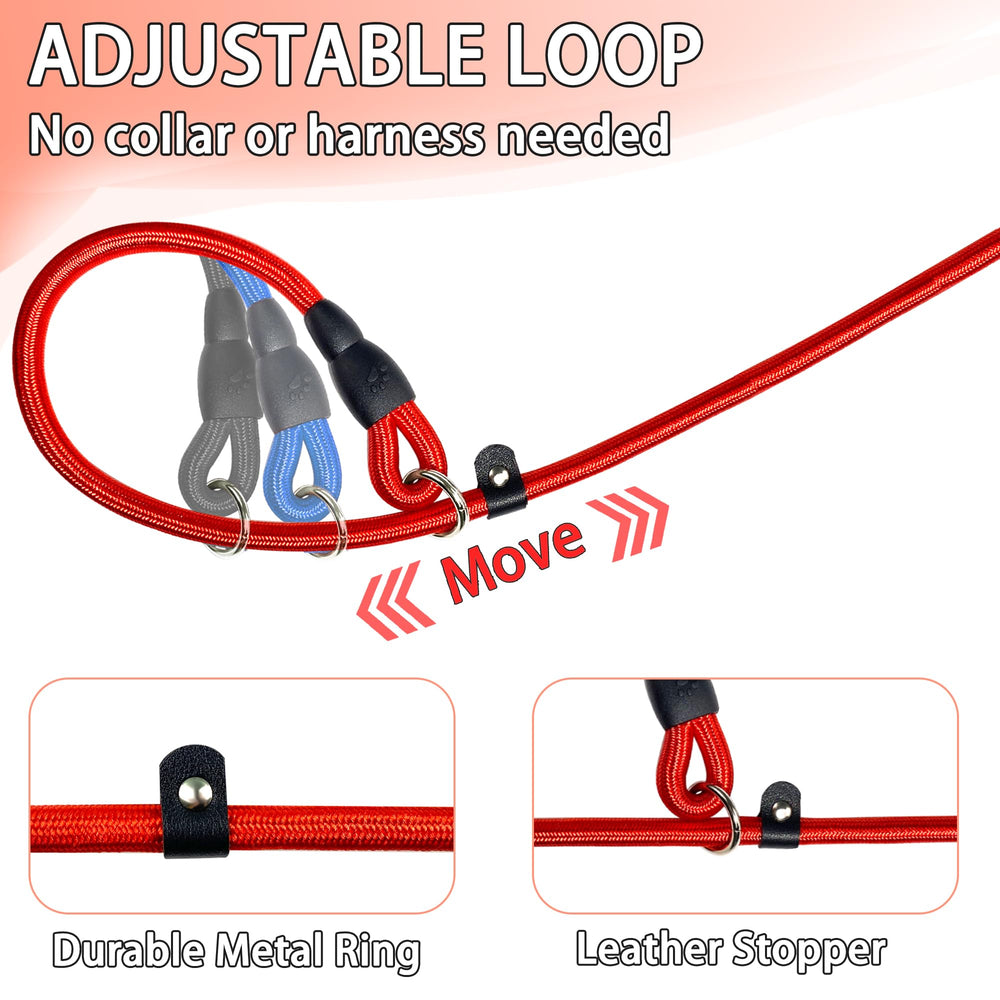 FOVRLZSE slip lead 1.4m length for relaxed handling on walks