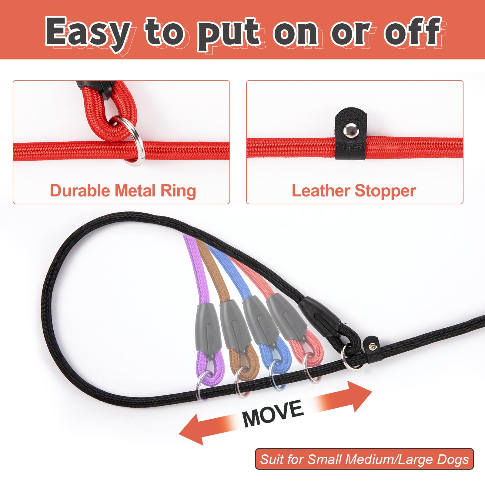 FOVRLZSE blue slip lead improves visibility for safety during walks