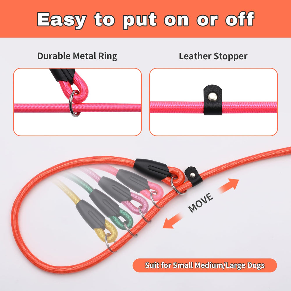 FOVRLZSE slip lead light pink pastel 4-6ft clear visibility in low light