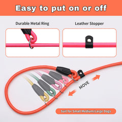 FOVRLZSE slip lead light pink pastel 4-6ft clear visibility in low light