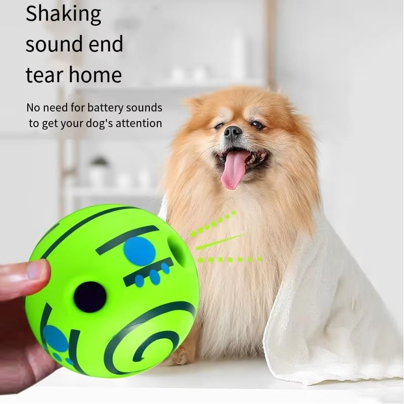 FOXHOLE Wobble Giggle Ball outdoors in action promotes activity.