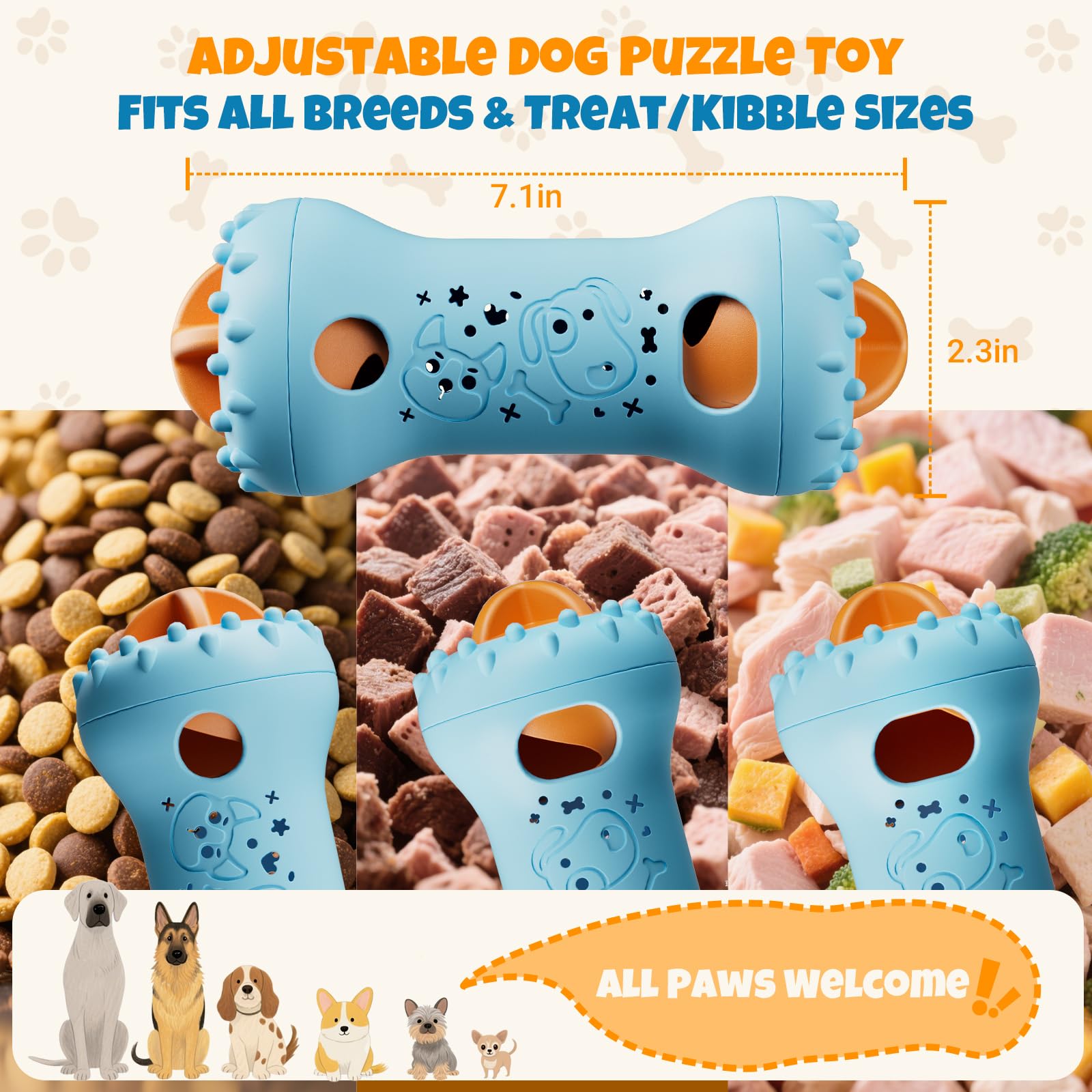 FOXMM adjustable-opening puzzle toy lets you tune intensity for different dog sizes