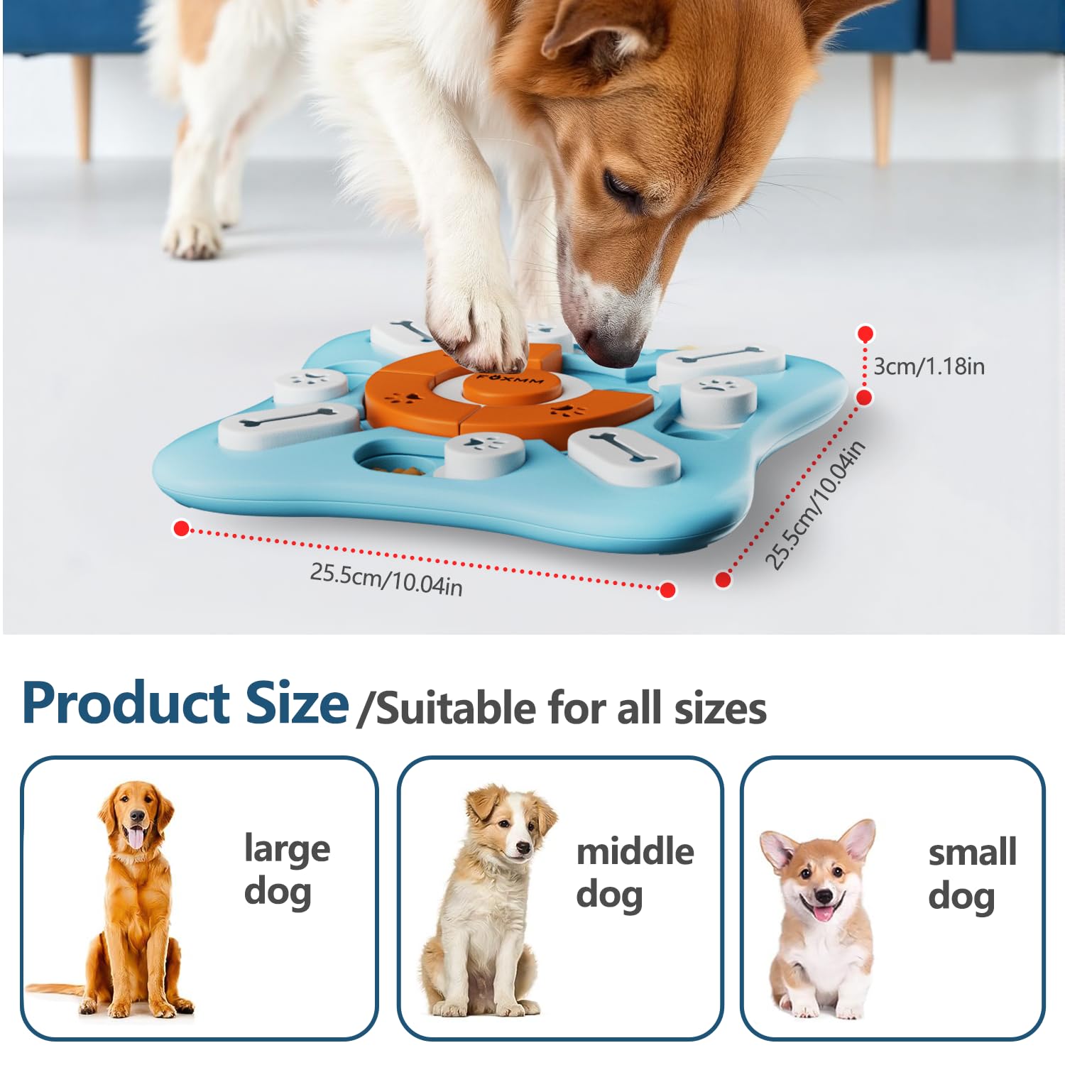 FOXMM enriquecimiento diario para perro, ideal para momentos de descanso.