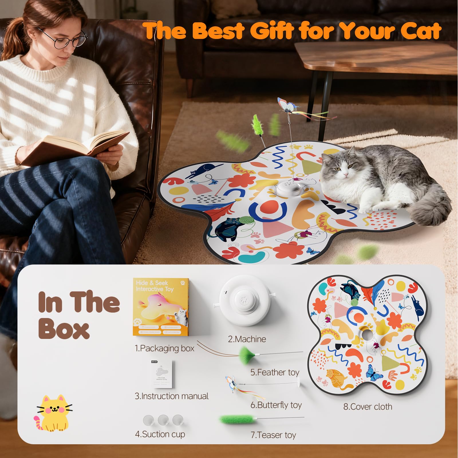 FOXMM gift-pack cat toy with Pounce Promise warranty