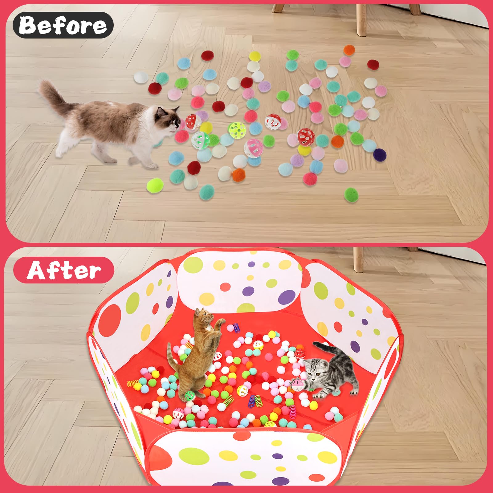 Foxtell 12 cat spring toys spark batting and problem-solving play.