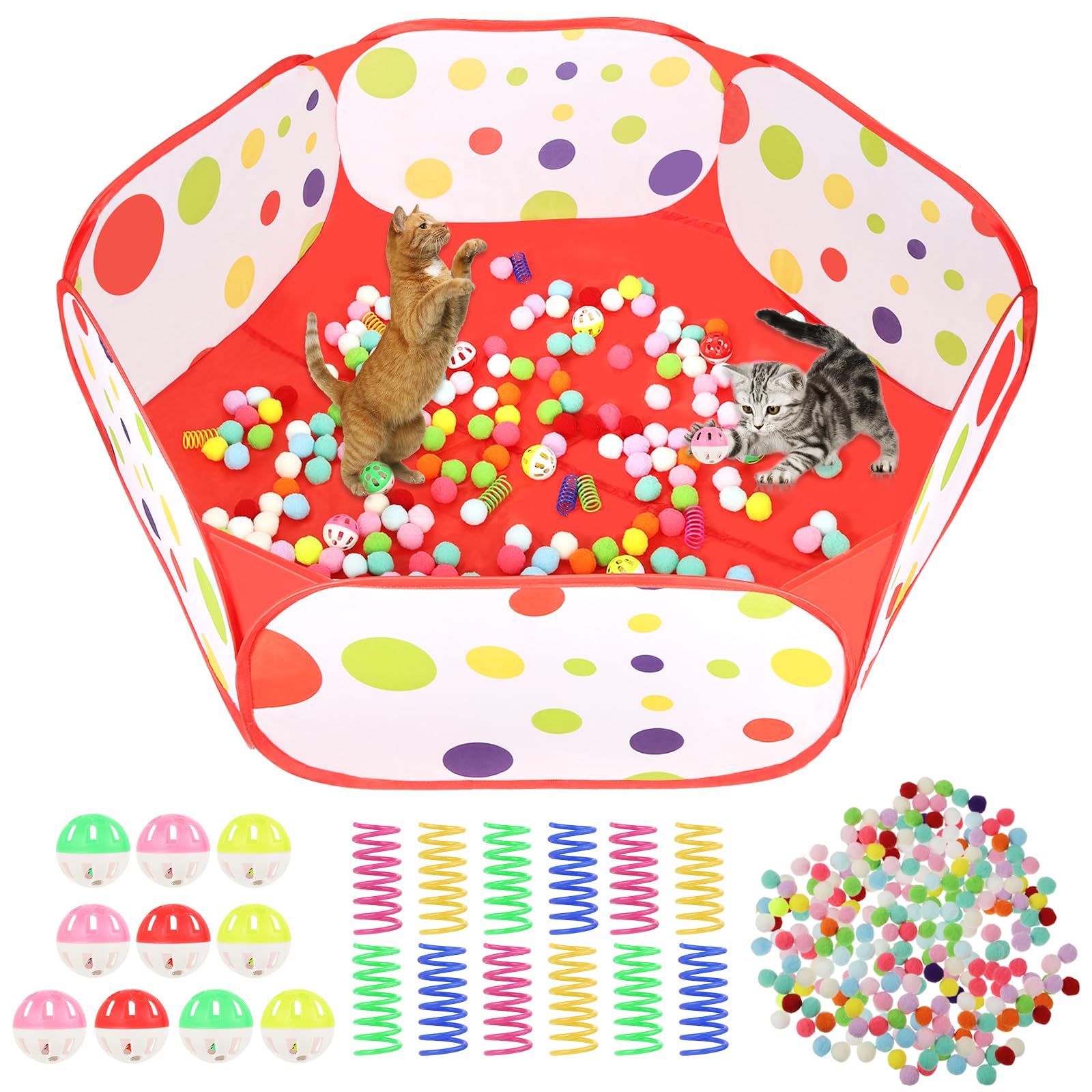 Foxtell cat ball pit setup for indoor play and enrichment.