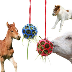 Foycow hay ball for horse play in the stable boosts engagement.