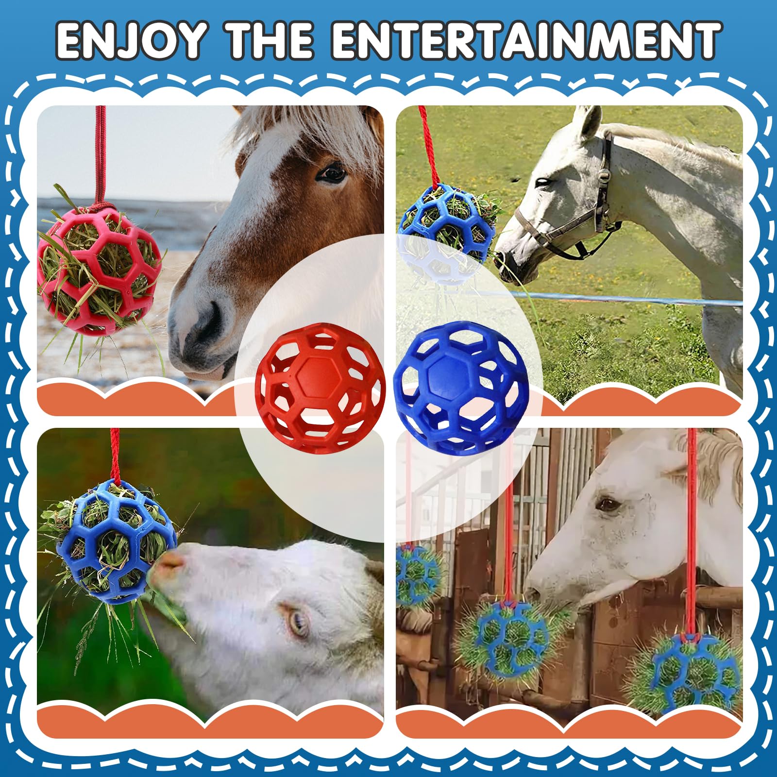 Foycow two-piece hay ball pack enables versatile setup.