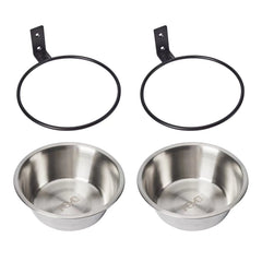 FOYO elevated dog bowls set of 2 for space-saving pet dining.