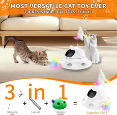 Foyoilait cat laser toy night mode enables quiet late-evening play.