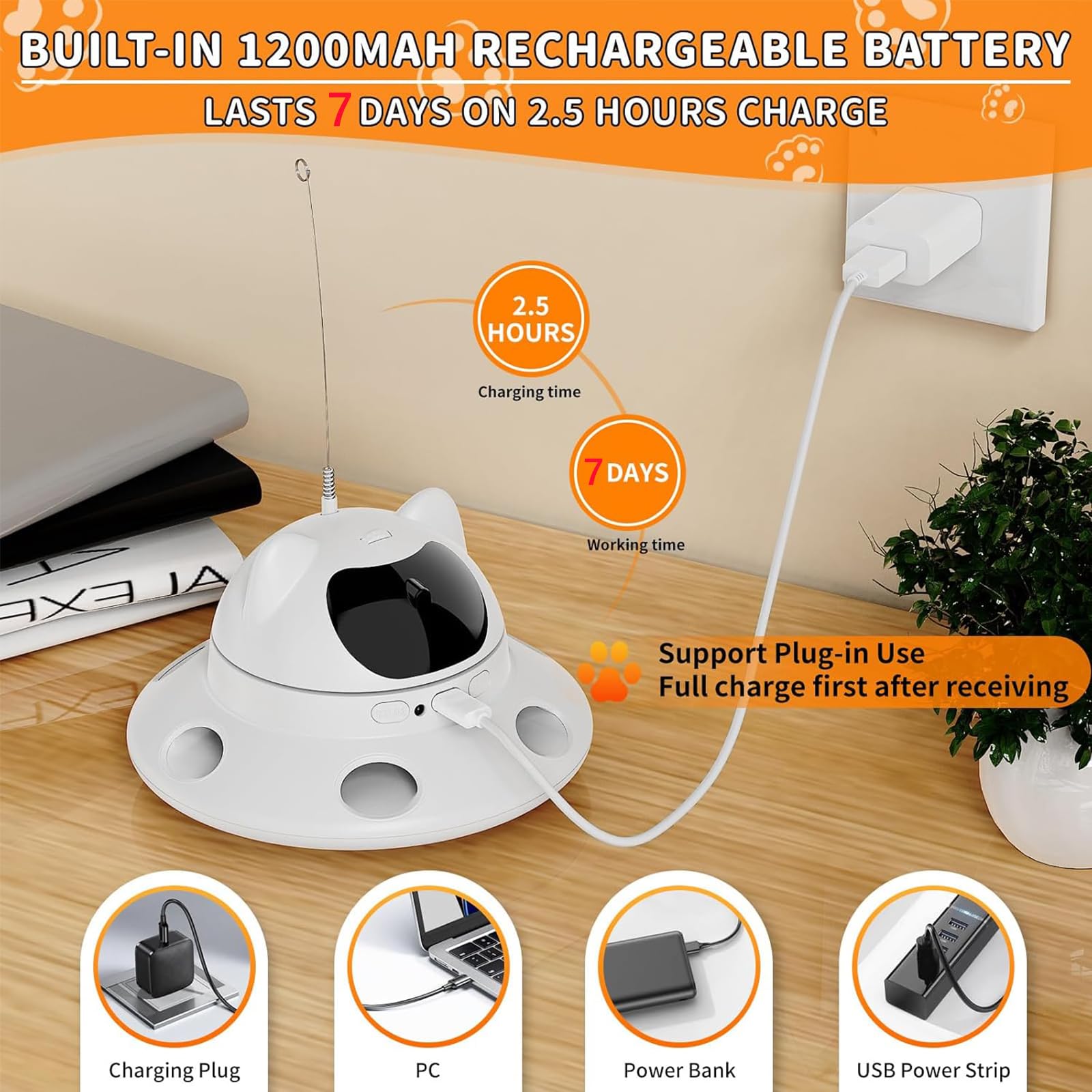 Foyoilait USB-C rechargeable keeps play sessions powered up.