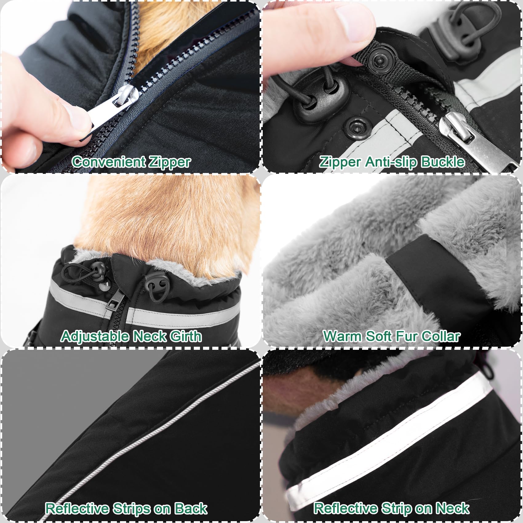 Fragralley dog coat reflective strips boost nighttime visibility