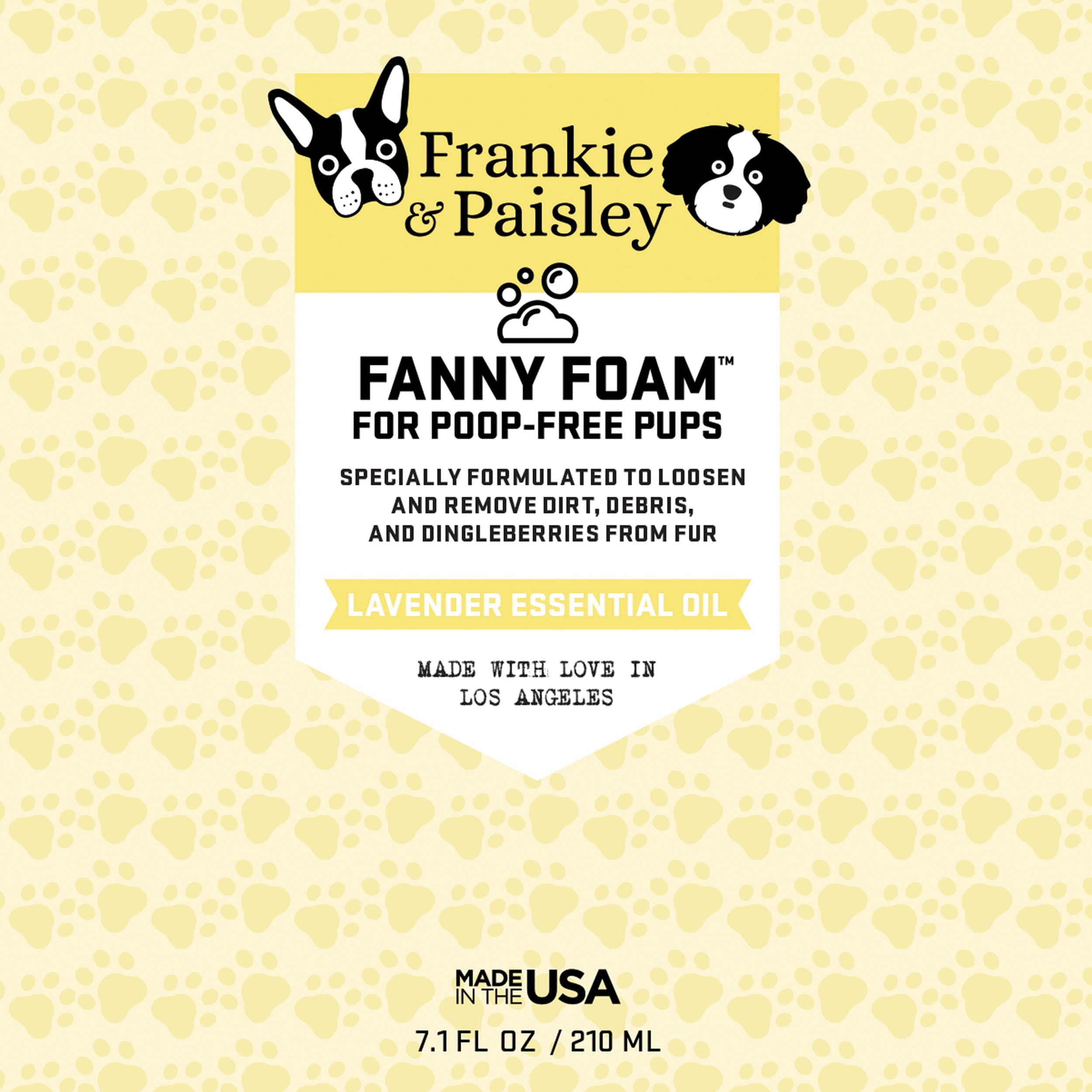 Frankie & Paisley easy no-rinse application for quick messy cleanups.