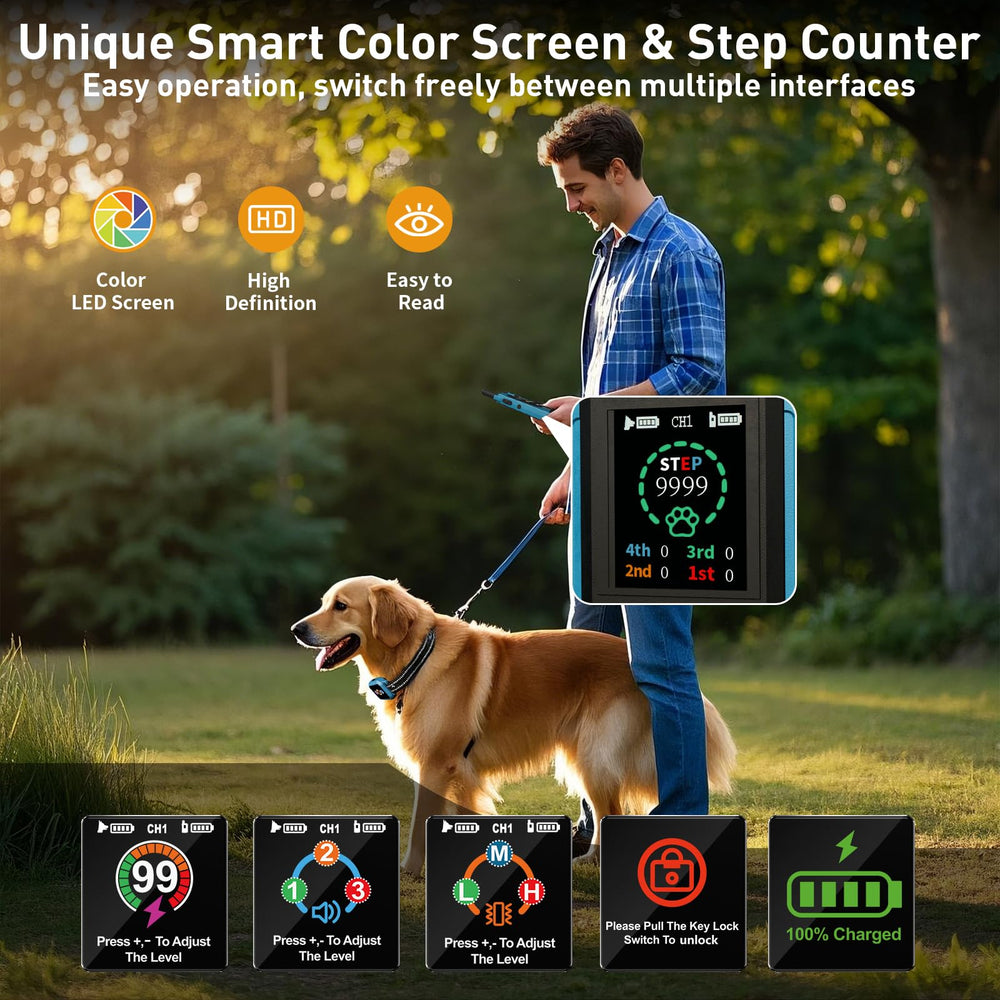 Frayo dog collar remote control shown for multi-dog training control.