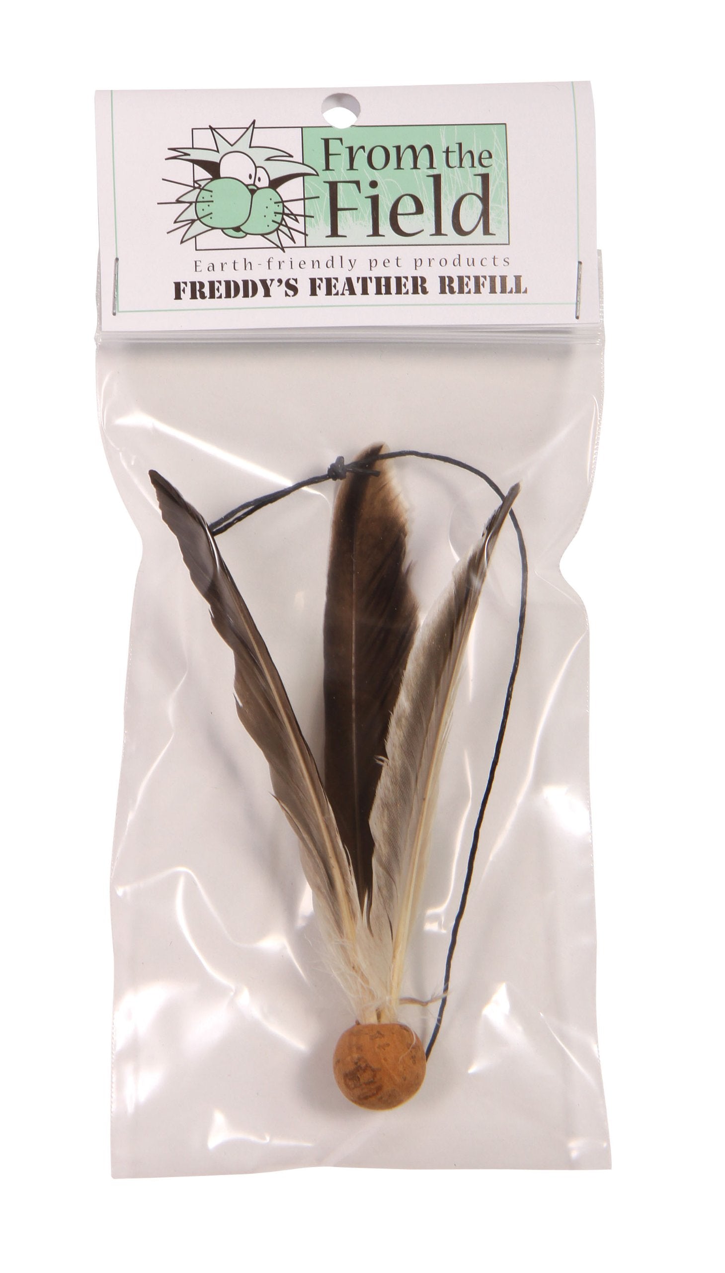 Freddy's Feather Wand Refill with dye-free feathers close-up for safe, engaging play