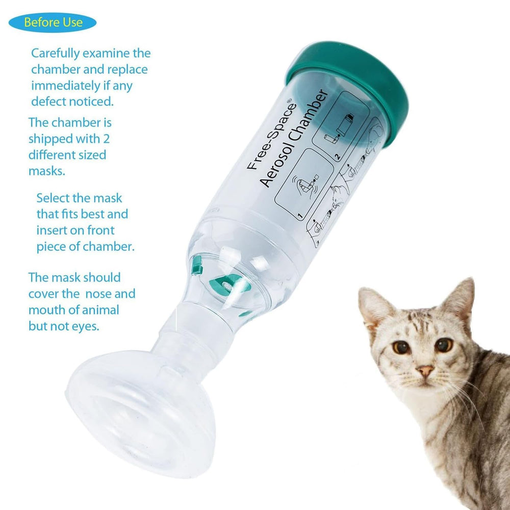 Free-space cat spacer features round silicone mask for gentle, secure contact.