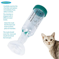 Free-space cat spacer features round silicone mask for gentle, secure contact.