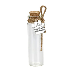 Free-Space pet hair memorial bottle with paw engraving for a cherished memory keepsake.