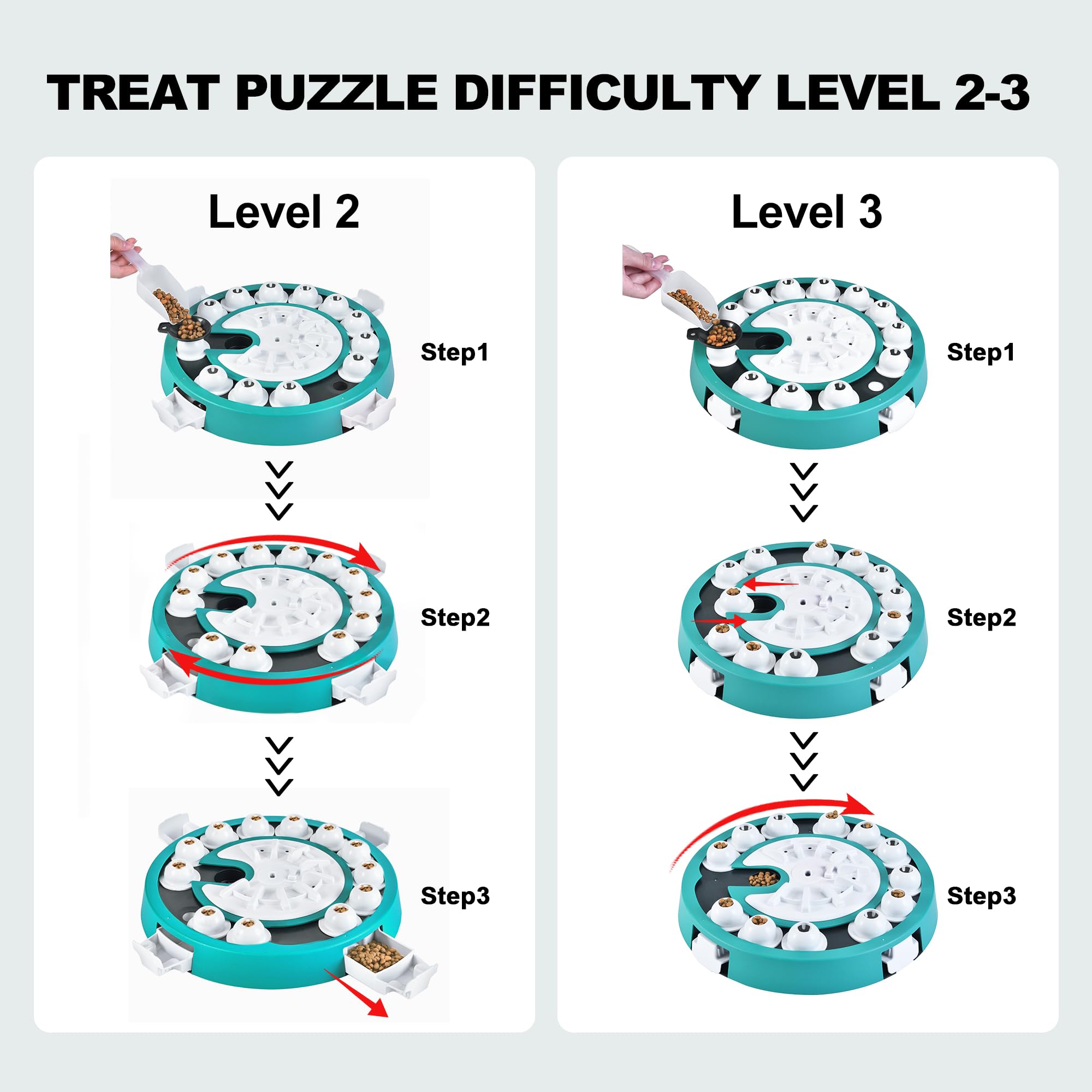 Freedoggi dog puzzle level 3 slow-feeder chambers encourage paced eating