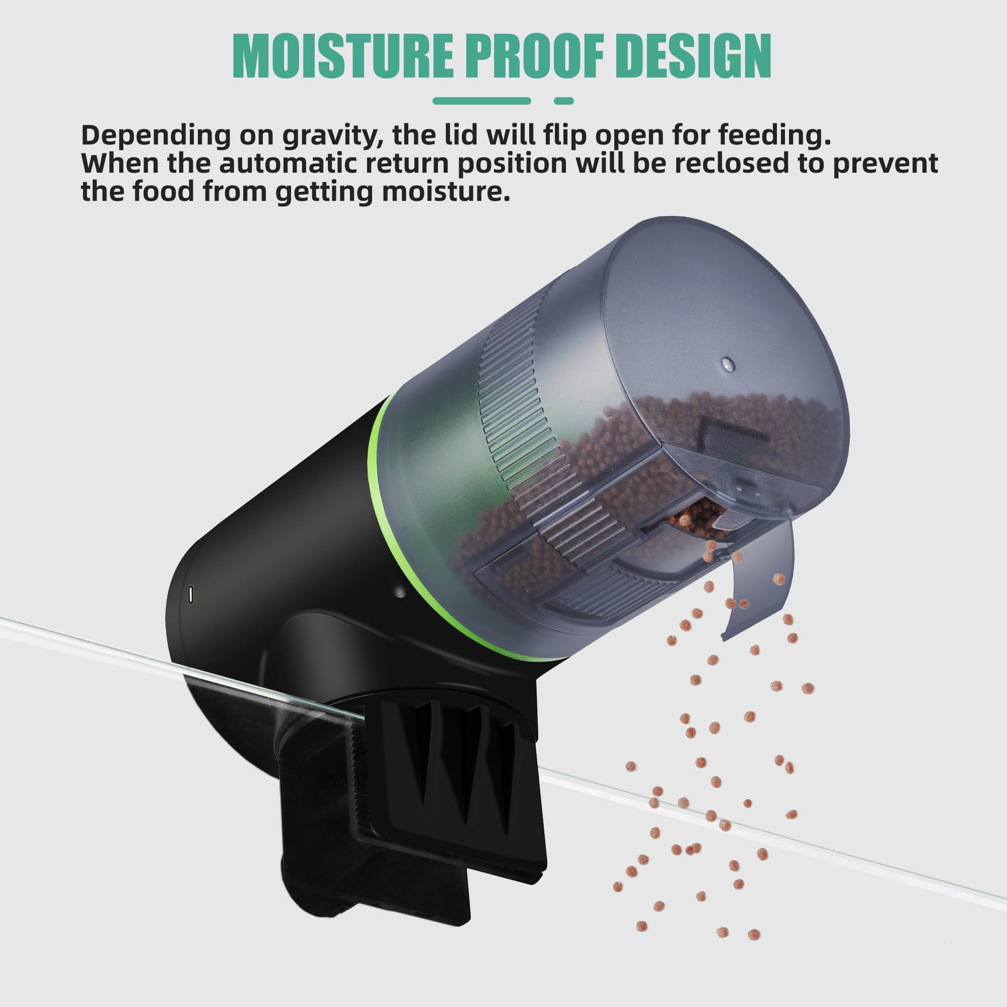 FREESEA 360 rotation feature allows flexible positioning for accurate feed delivery