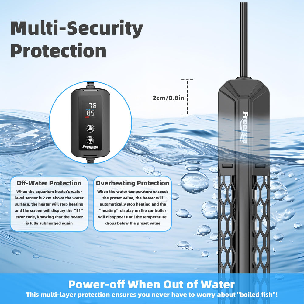 FREESEA external LED controller allows easy setup and temperature adjustments.