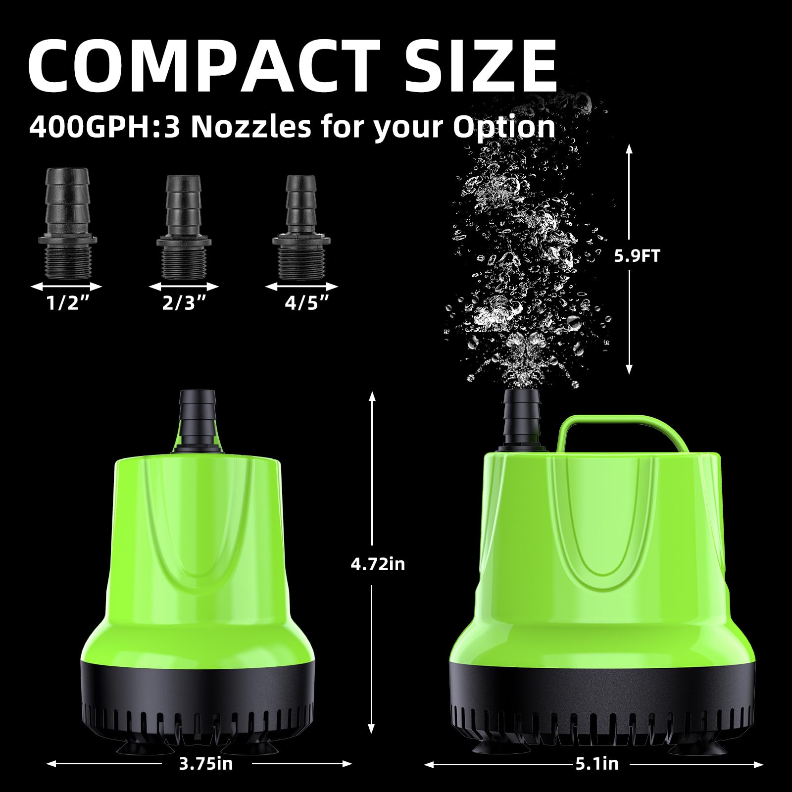 FREESEA fountain pump omnidirectional filter removes debris evenly