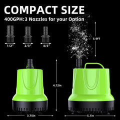 FREESEA fountain pump omnidirectional filter removes debris evenly